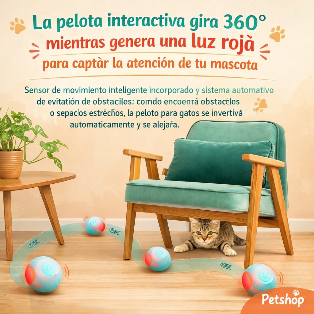 Bola de juguete interactivo para gatos