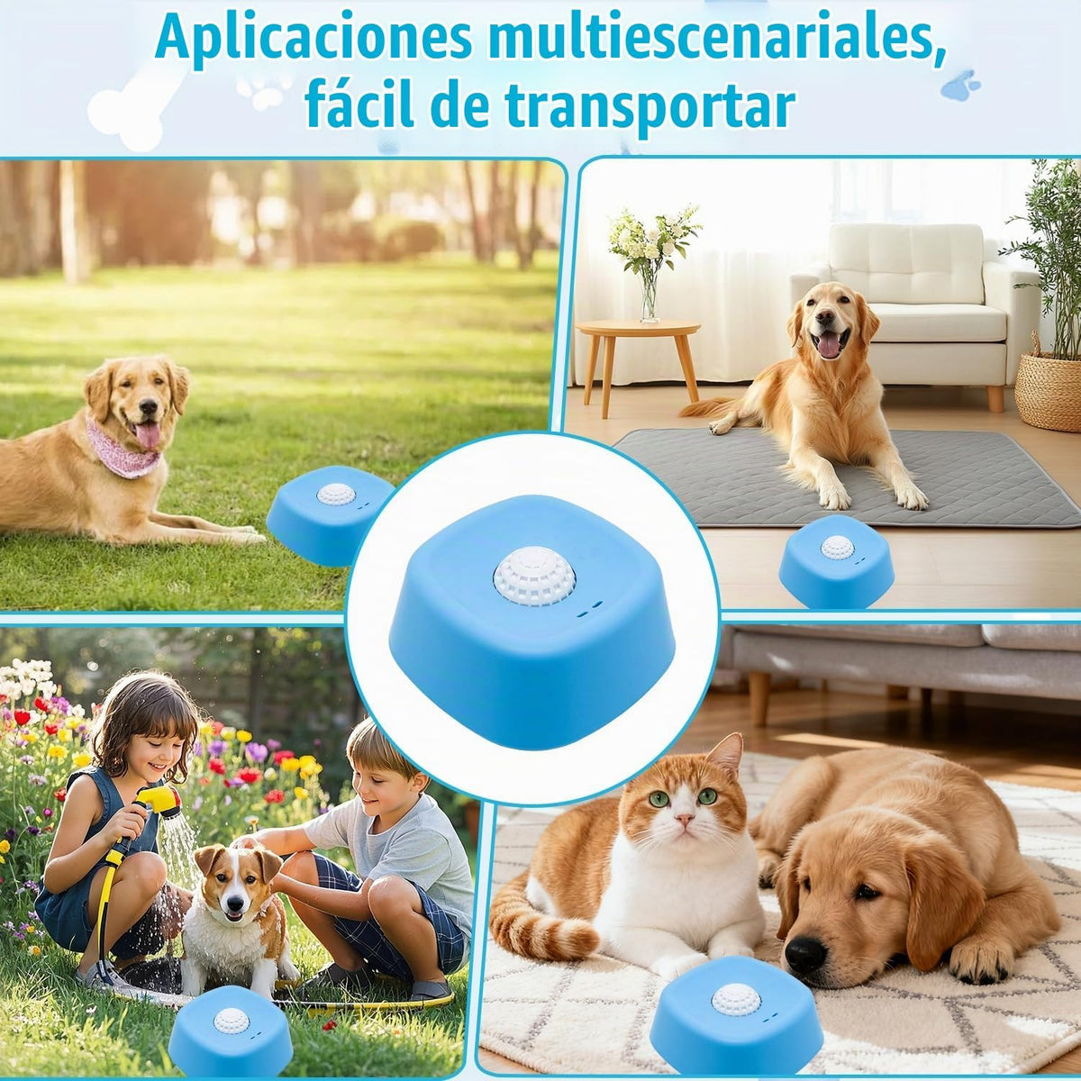 Cuenco lamedor para mascotas con bola rodante