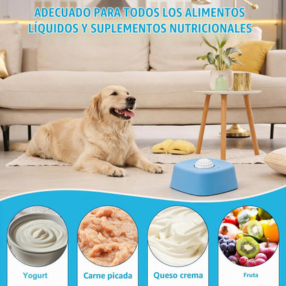 Cuenco lamedor para mascotas con bola rodante